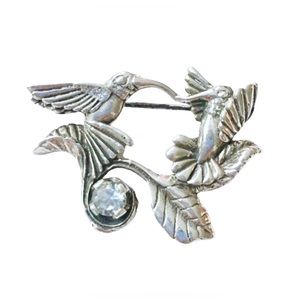 KABANA Sterling silver hummingbird brooch 925
